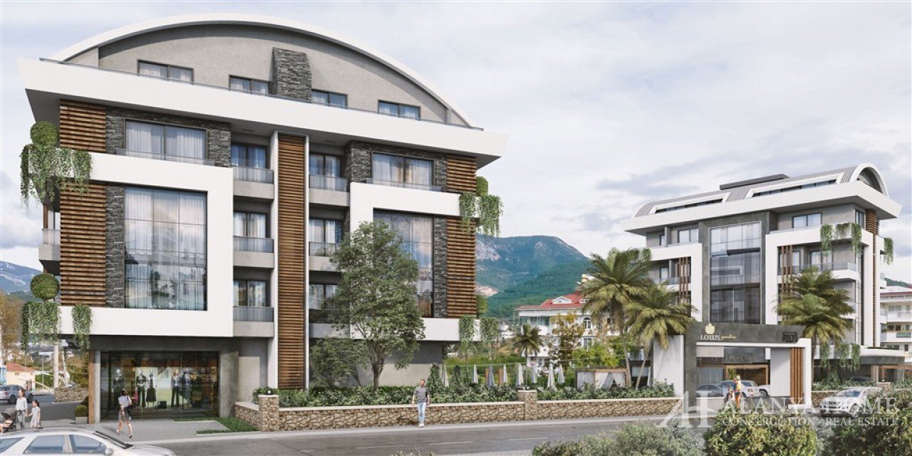 Lotus Garden Oba Alanya Antalya Türkei Kauf Verkauf Eigentum einer möblierten Einzimmerwohnung in ei